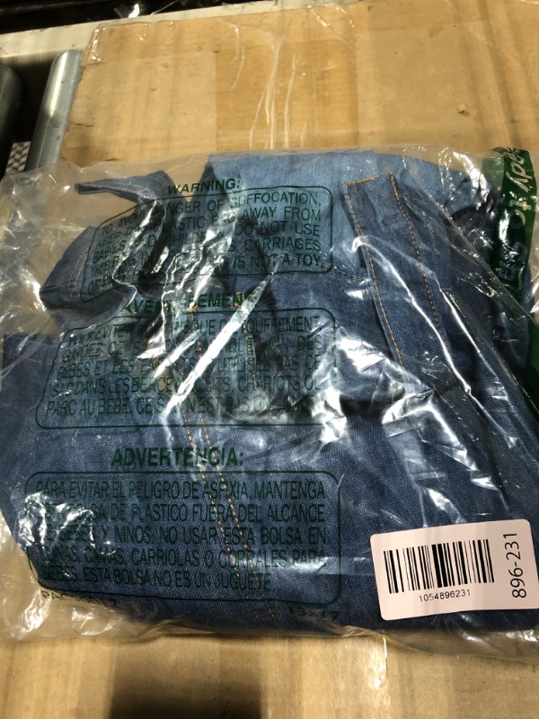 Photo 1 of ***CORRECT ITEM****Omoone Women's 3/4 Sleeve Denim Crop Top Tie Knot Shirt Cardigan (0774-Dark Blue-L)