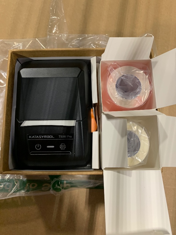 Photo 1 of ** NO USB CABLE ** SUPVAN T50M Pro Bluetooth Label Maker Machine with 3 Tapes, Wide Waterproof Label, Versatile App with 40 Fonts and 650+ Icons, Inkless Labeler for Home, Kitchen, School, Office Organization, Black