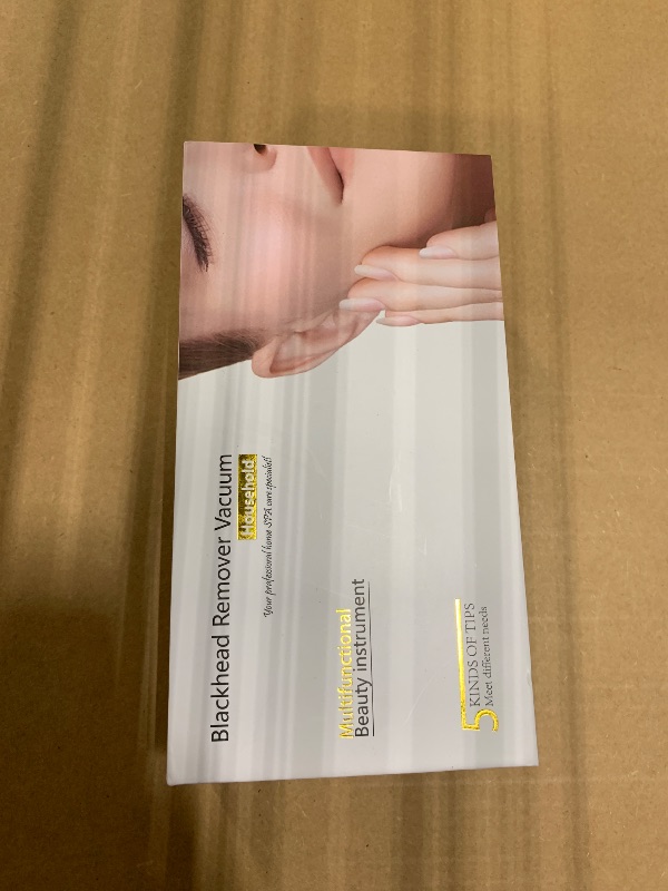 Photo 1 of ** NO USB CABLE ** Facial Pore Blackhead Remover Vacuum - Fore Cleaner and Blackhead Extractor with 3 Adjustable Suction Levels - 5 Probes - Pore Vacuum Kit for Women&Men (White)