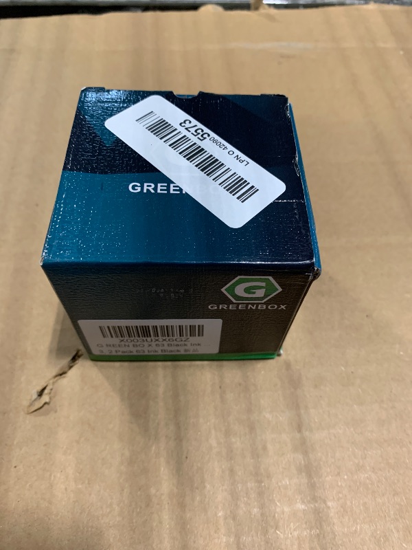 Photo 1 of ** 1 PACK ** GREENBOX 63 Black Ink Cartridges Replacement for HP 63 63 Ink Cartridge Black for OfficeJet 3830 4650 5200 5255 5258 Envy 4510 4512 4520 DeskJet 1112 2130 3630 3632 Printer Ink 63| 2 Pack 63 Ink