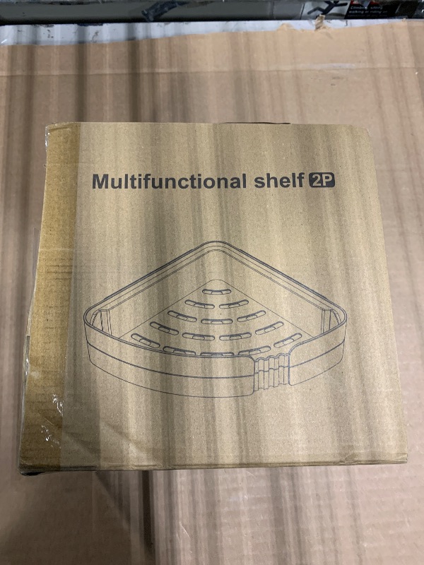 Photo 1 of ** DAMAGE TO THE BOX ** UIFER Corner Shower Caddy - Bathroom Shelves Organizers for Shampoo, Conditioner, Soap, and More - Removable, No-Drill Design for Easy Installation (2 Pcs Grey+Soap Holder)