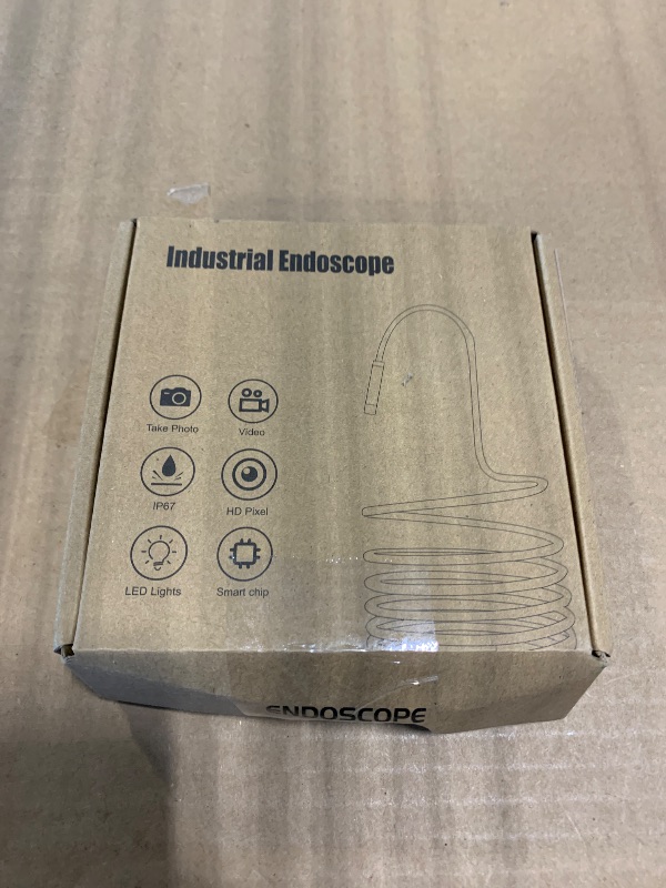 Photo 1 of [Dual-Lens] Endoscope Camera with Light, 1920P HD Borescope with 8+1 Adjustable LED Lights, IP67 Waterproof 16.5FT Semi-Rigid Snake Cord Inspection Camera for iPhone, iPad and Android Phone (Type C)