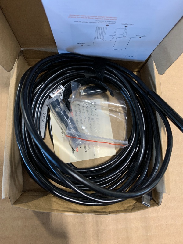 Photo 1 of [Dual-Lens] Endoscope Camera with Light, 1920P HD Borescope with 8+1 Adjustable LED Lights, IP67 Waterproof 16.5FT Semi-Rigid Snake Cord Inspection Camera for iPhone, iPad and Android Phone (Type C)