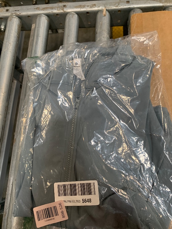 Photo 1 of 90 Degree By Reflex Full Zip Running Track Jacket Lightweight Athletic Slim Fit Jacket with Thumbholes - Stormy Sea High Low Hem - XL