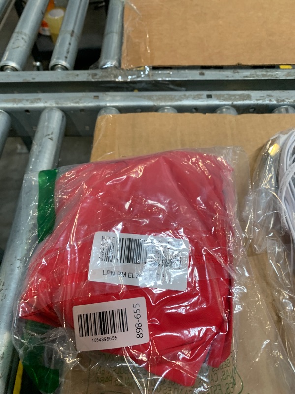 Photo 1 of **HAS STAINS**GOKATOSAU Women's Strapless Tube Ruched Waist Cute A Line Flowy Ruffle Hem Mini Dress Red S