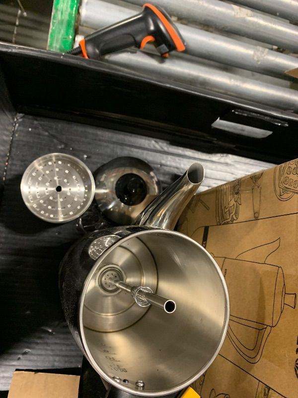 Photo 1 of ** KETTLE ONLY**
Elite Gourmet 12-Cup Electric Coffee Percolator, Dishwasher Safe Stainless-Steel Filter, Lid & Tube, Keep Warm, 360° Swivel Base Cord-less Serving, Stainless-Steel ***THE BOTTOM BASE PART IS NOT INCLUDED, IT IS MISSING****