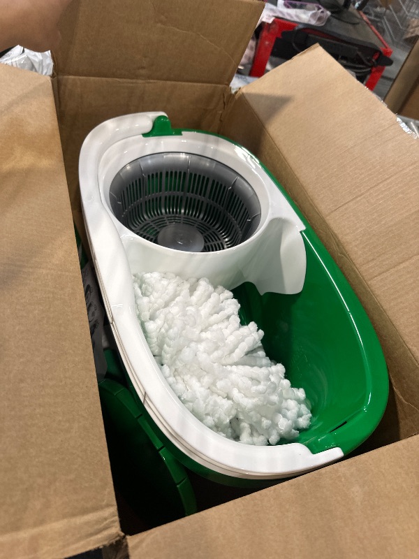 Photo 1 of *Missing parts/Only whats inside box* Libman Tornado Spin Mop System, Spinning Floor Mopping and Bucket with Wringer Set for Home, Hardwood, Laminate, Tile Cleaning, Includes 1 Machine Washable Replacement Head Refills (2 Total)