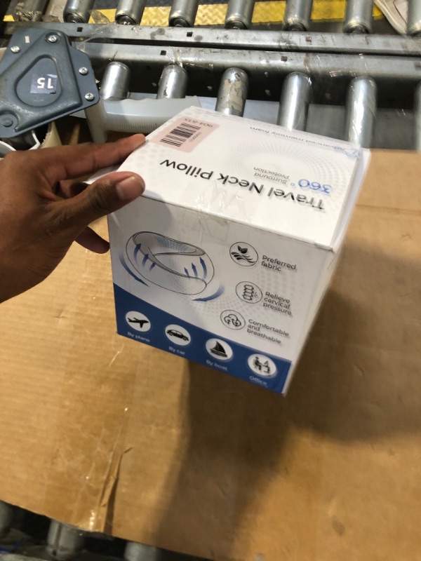 Photo 1 of *Missing sticking tape* Purroch Advanced Memory Foam Neck Travel Pillow, Neck Pillow Airplane with Eye Mask & Ear Plugs, Designed for The Comfort of Travel & Office, Travel Pillow for Plane, Car, Home, Work, Dark Grey