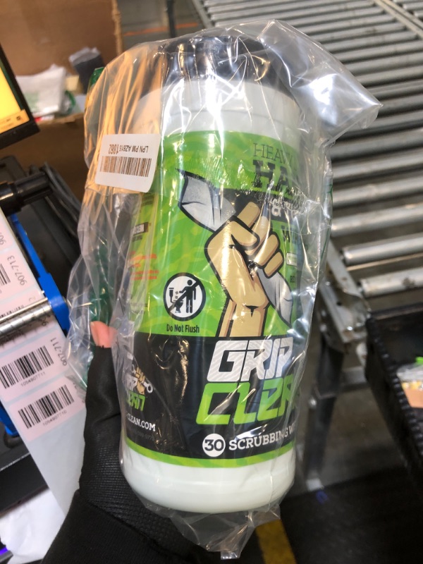 Photo 1 of ** only 1**
Grip Clean Heavy Duty Hand & Tool Cleaning Wipes – Waterless Hand Cleaner for Mechanics, Garage & Shop Use – Dual-Sided Grease, Oil & Paint Remover Wipes with Citrus Scent - 30ct