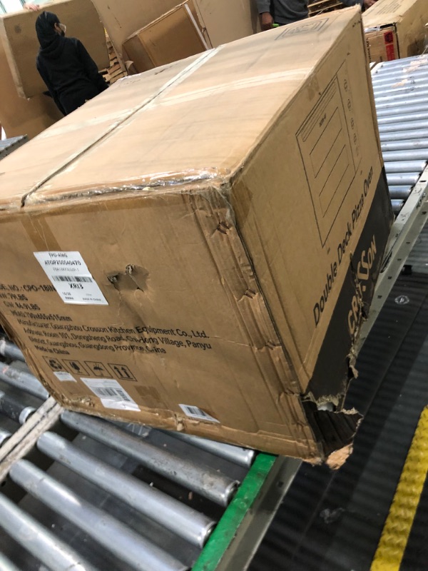 Photo 1 of ***UNABLE TO TEST, REQUIRES NEMA6 ADAPTER*** CROSSON Commercial Double Deck 18 Inch Countertop Electric Pizza Oven with 15mm Thick Pizza Stone, Indoor Pizza Bakery Oven for Commercial Use Only,240V/4500W