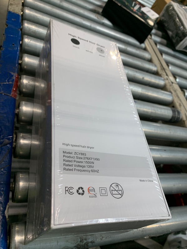 Photo 1 of ***FACTORY SEALED***Hair Dryer - 150000 RPM High-Speed Brushless Motor Negative Ionic Blow Dryer for Fast Drying, Low Noise Thermo-Control Hair Dryer with Diffuser and Nozzle, Silvery