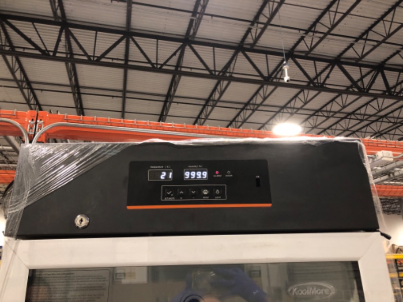 Photo 1 of ** USED/ UNTESTED/ DAMAGE MINOR**** KoolMore KM-PHR-11C 11 cu. ft. Medical Pharmacy Refrigerator with Emergency Backup Battery for Temperature Display and Alarm in White, UL Listed