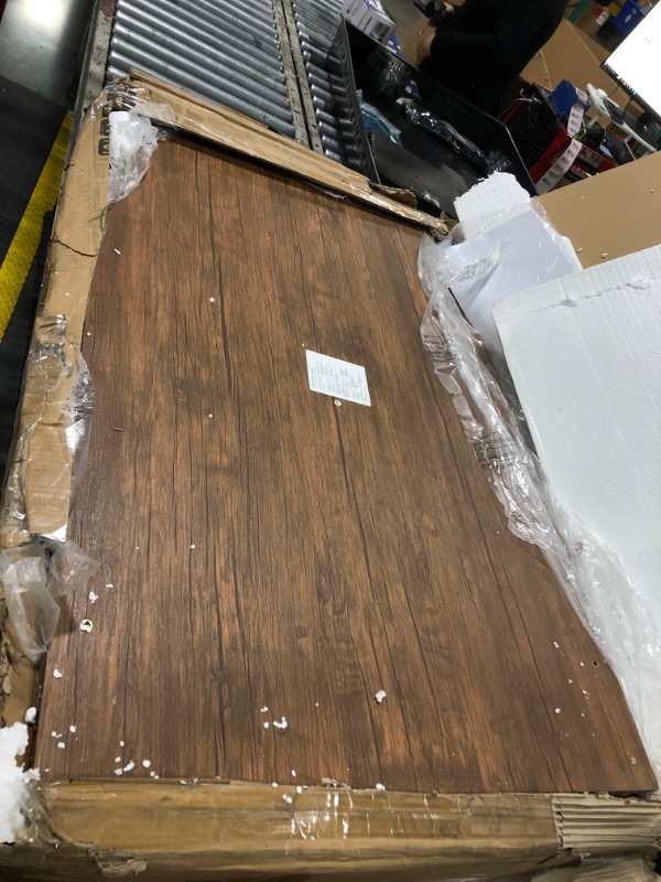 Photo 1 of *** USED/UNTESTED/DAMAGE MINOR ***HOMCOM 5 Piece Industrial Dining Table Set for 4, Rectangular Kitchen Table and Chairs, Dining Room Set for Small Space