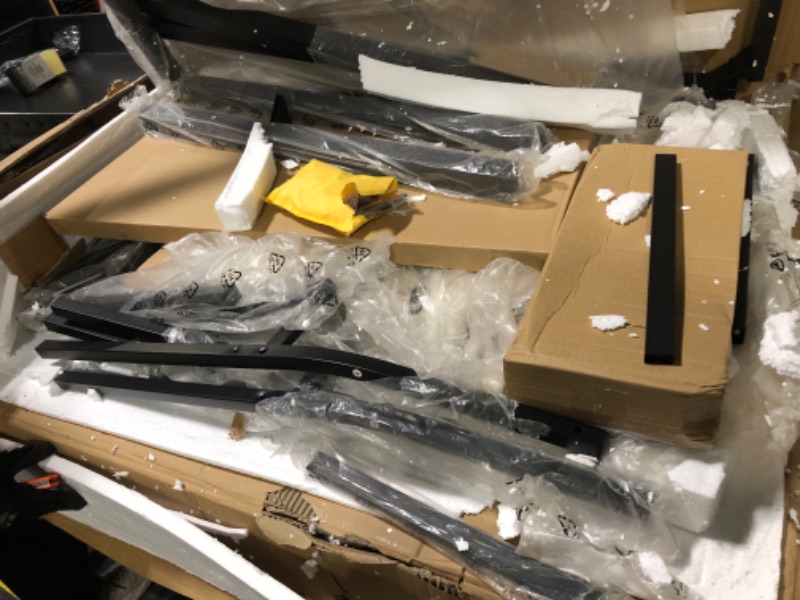 Photo 1 of *** USED/UNTESTED/DAMAGE MINOR ***HOMCOM 5 Piece Industrial Dining Table Set for 4, Rectangular Kitchen Table and Chairs, Dining Room Set for Small Space