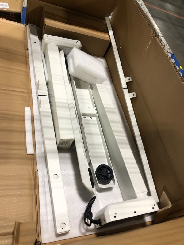 Photo 1 of ** USED / UNTESTED*** Fromann Electric 3 Tier Legs Dual Motor Standing Desk Frame Sit Stand up Height Adjustable Desk Base for Home and Office (White)