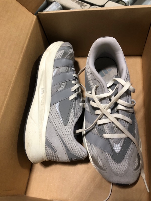 Photo 1 of *** very used*** adidas Lightblaze Sneaker, Grey/Grey/Silver Metallic, 5 US Unisex Big Kid