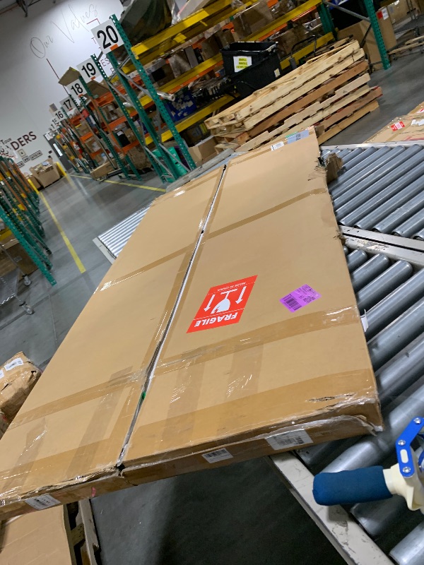 Photo 1 of ** USED*** LFT HUIMEI2Y 76.4"x37" Arch Full Length Mirror, Large Floor Full Body Tempered Mirror with Aluminum Alloy Frame for Living Room, Bedroom, Gym, Stand or Leaning Wall-Mounted, Black