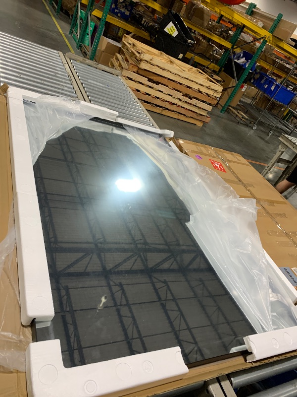 Photo 1 of ** NEW*** ISKM Black Framed Mirror for Bathroom 60" x 40" Matte Black Bathroom Vanity Mirror Anti-Rust, Tempered Glass, Rounded Rectangle Mirror(Horizontal/Vertical)