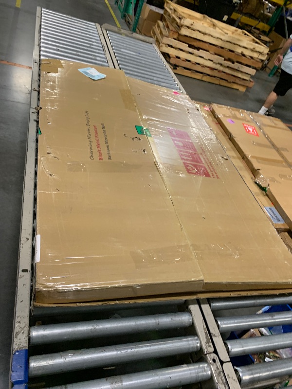 Photo 1 of ** NEW*** ISKM Black Framed Mirror for Bathroom 60" x 40" Matte Black Bathroom Vanity Mirror Anti-Rust, Tempered Glass, Rounded Rectangle Mirror(Horizontal/Vertical)