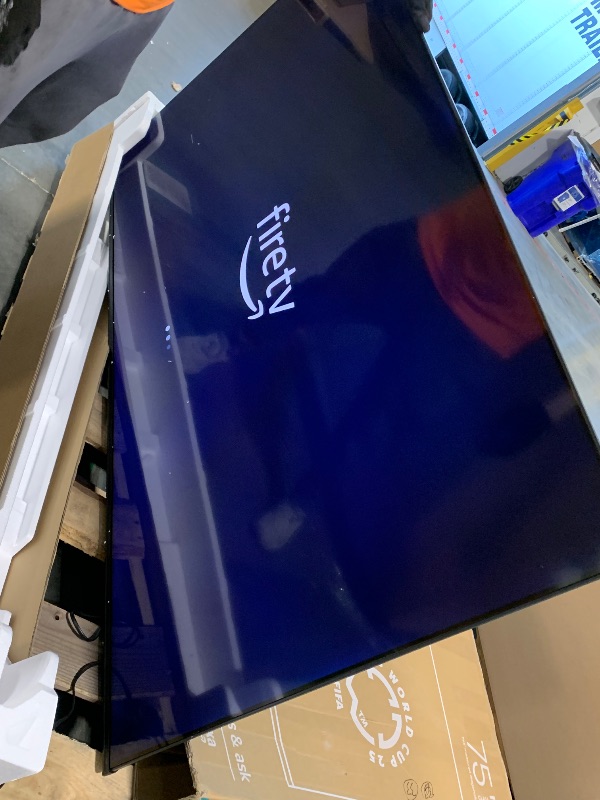 Photo 1 of ** USED***Hisense 75" E6 Cinema Series QLED 4K UHD Smart Fire TV (75E6QF, 2025 Model) - QLED, AI Light Sensor, Dolby Vision · Atmos, Voice Remote with Alexa, Motion Rate 120, HDR 10+ Adaptive, Game Mode Plus