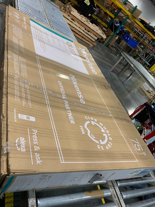 Photo 1 of ** USED***Hisense 75" E6 Cinema Series QLED 4K UHD Smart Fire TV (75E6QF, 2025 Model) - QLED, AI Light Sensor, Dolby Vision · Atmos, Voice Remote with Alexa, Motion Rate 120, HDR 10+ Adaptive, Game Mode Plus
