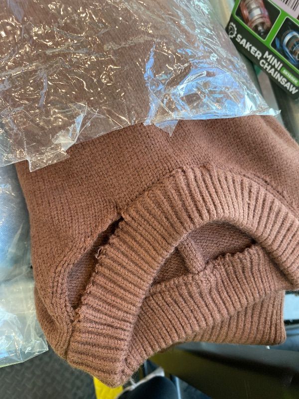 Photo 1 of ***SEE CLERK NOTES*** SUUKSESS Cashmere Women Oversized Long Sleeve Pullover Sweater 2025 Fall Winter Crew Neck Jumper Tops (Cocoa Brown,L)