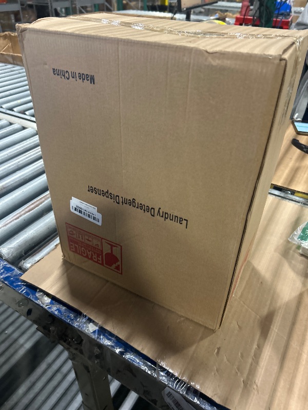 Photo 1 of *Minor Damaged*
2 Pack Glass Laundry Detergent Dispenser,Sturdy glass Fabric Softener Dispenser With Leak Proof Pump,Reusable Container & Bamboo Stand-108Oz Big Laundry Soap Container For Washer Room Organization (2)