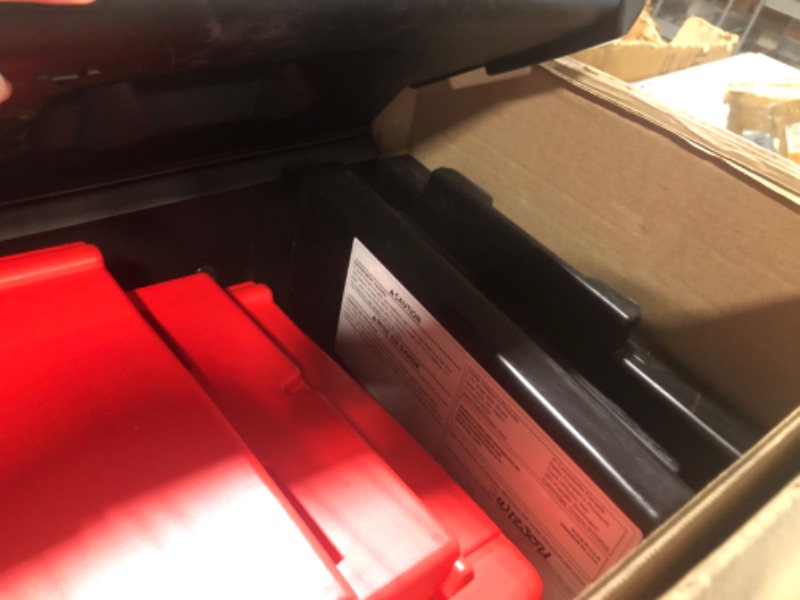 Photo 1 of ***MISSING STICKERS, 3 OF 4 WHEEL COVERS*** Delta Children Grand Prix Race Car Toddler-to-Twin Bed, Red