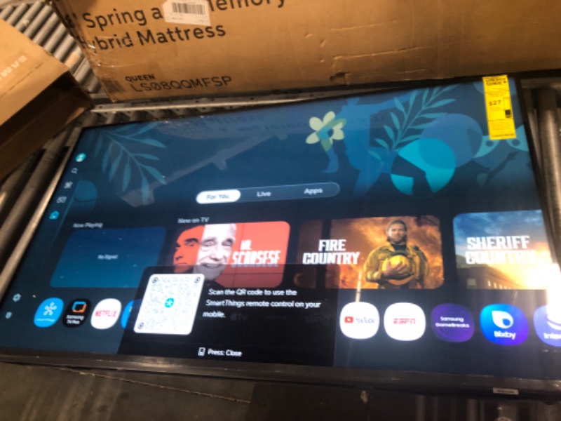 Photo 1 of ***MINOR  DAMAGE*** ***READ CLERK NOTES*** Samsung 43-Inch Class Crystal UHD U8000F 4K Smart TV (2025 Model) Endless Free Content, Crystal Processor 4K, MetalStream Design, Knox Security, Alexa Built-in