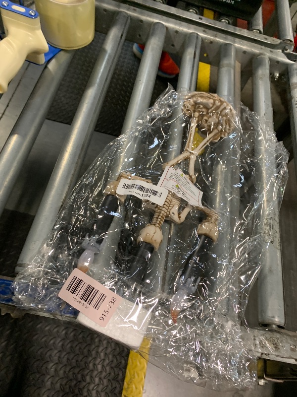 Photo 1 of ***Missing one***TURNMEON 2 Pack Halloween Candelabra with LED Flame Less Candles Holder Battery Operated Flickering Lights Skull Candles for Halloween Decorations Indoor Home Table Mantel Party Haunted Mansion Decor