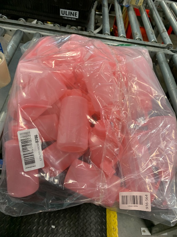 Photo 1 of ** very used** Lallisa 30 Pcs 250 ml Pink Tattoo Wash Bottle Narrow Mouth Squeeze Succulent Watering Bottles Water Squirt Lash Wash Rinse for Medical Lab Cleaning Washing