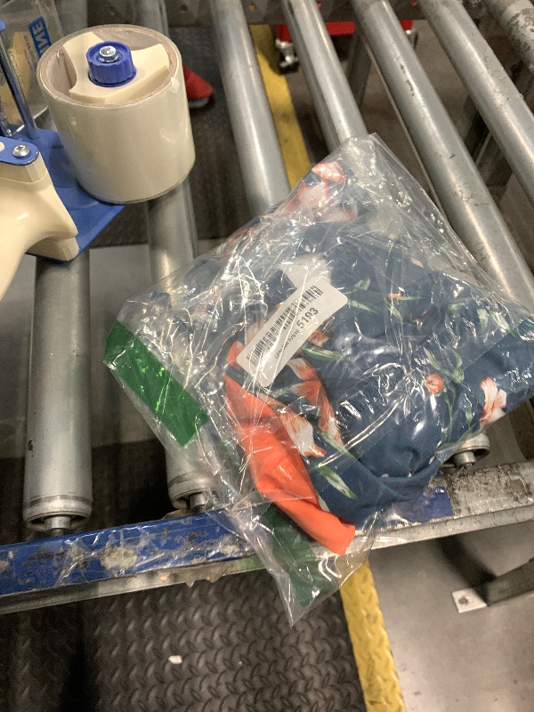 Photo 1 of ***ONLY SHORT****Aqua Eve Bikini with Shorts for Women - Two Piece Swimsuit with Boyshorts 2PC High Waisted Bathing Suits Swimwear Orange Flowers L