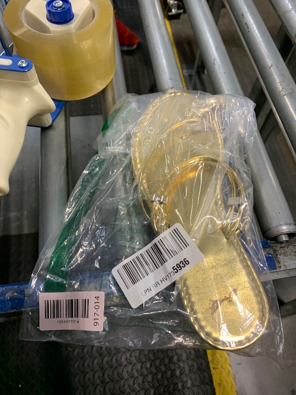 Photo 1 of **MINOR DAMAGE**
Verdusa Women's Metallic Open Toe Ring Sandals Summer Strappy Flat Sandals Gold 8.5