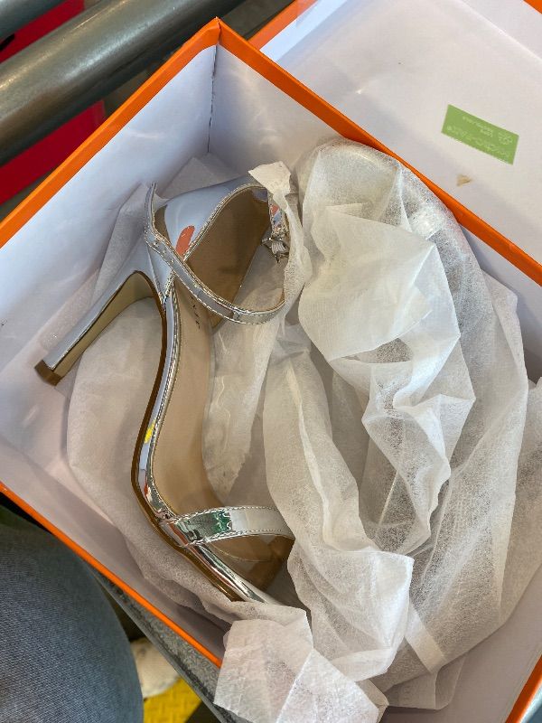 Photo 1 of *Minor Damaged*
perixir Strappy Heels for Women High Stiletto Heels Sexy Prom Dressy Sandals Ankle Strap Heels Dainty Rope Stiletto Heel Silver Size 6