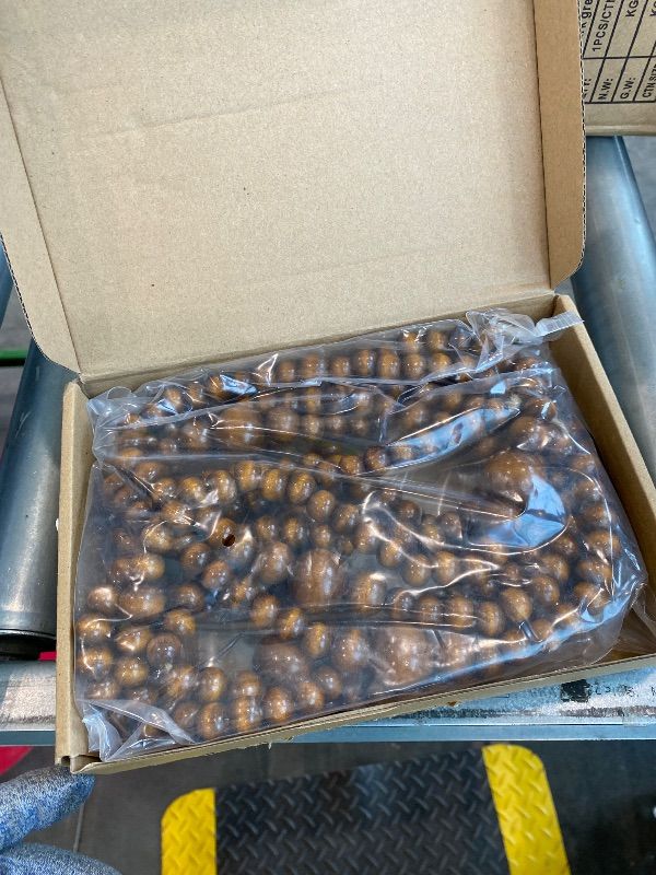 Photo 1 of 12 Feet Christmas Wooden Beads Garland Round Craft Farmhouse Vintage Wood Bead Garlands for Xmas Decoration Supplies(Coffee)