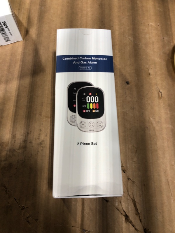 Photo 1 of [2 Pack] 4-in-1 Carbon Monoxide Detectors, Natural Gas Leak Detector - Plug-in with Battery Backup, HD Digital Display for CO, Gas, Temperature & Humidity - Ideal for Home, RV, Apartment Safety