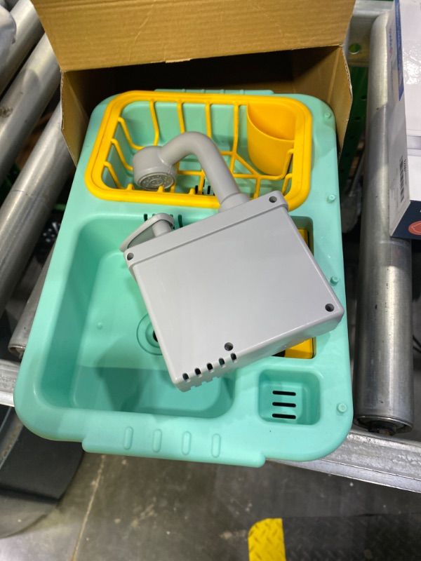 Photo 1 of ***MISSING PARTS*** Geyiie Play Sink with Running Water - Kitchen Sink Toys for Kids and Toddlers with Upgraded Faucet, Cutting Food, Play Dishes, Pretend Role Play Kitchen Set, Ideal Sensory Gift for Girls Boys