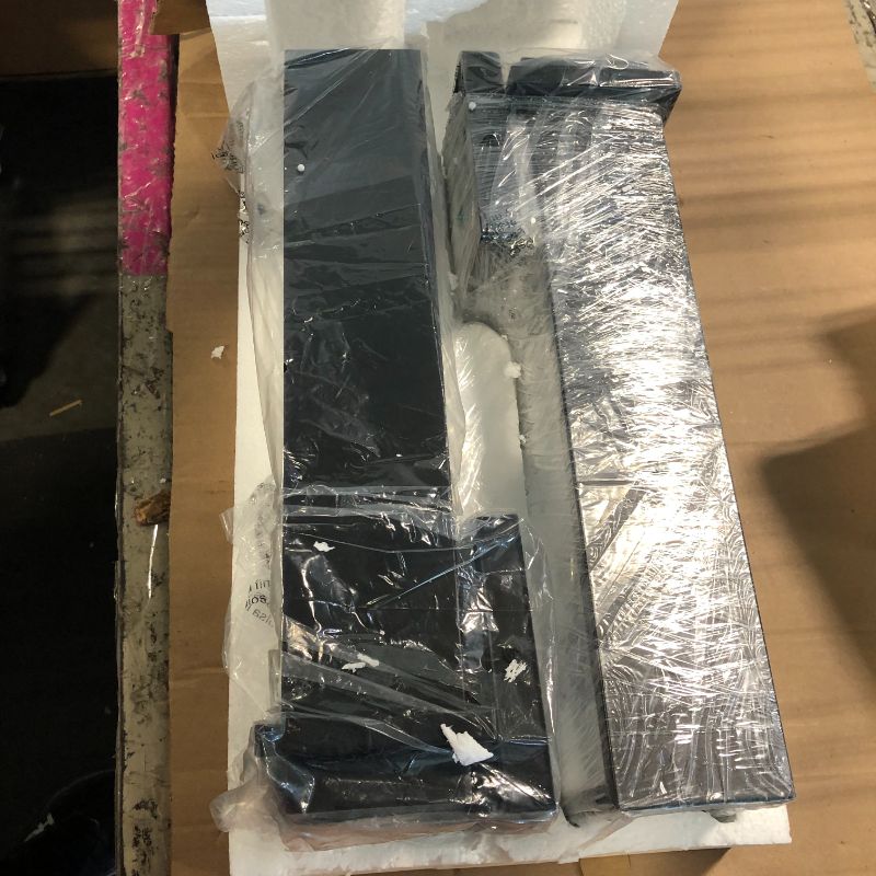 Photo 1 of *** MISSING REMOTE *** Black LED Dusk to Dawn Outdoor Lighting 2 Packs, 16" Large Outside Farmhouse Wall Lantern, Industrial Porch Wall Mount Light Fixture with Rippled Glass, Waterproof Modern Exterior Sconce Lamp