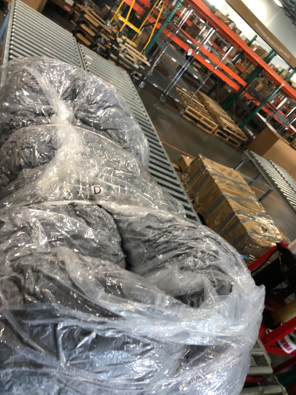 Photo 1 of ** SIMILAR ** MAXYOYO Modular Sectional Couch with -Shape Chaise, Modern Boneless Couch for Living Room, Sofa in A Box, Faux Fur Sofa Sleeper with Deep Seat, No Assembly Required, Grey