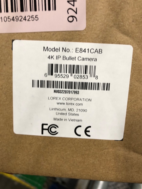 Photo 1 of ** BRAND NEW ITEM** Lorex 4K Metal Bullet Camera – PoE Wired Home Security Add-On Camera - Motion Detection, Color Night Vision, Long Range IR, Weatherproof, Ultra HD Indoor & Outdoor Surveillance Black