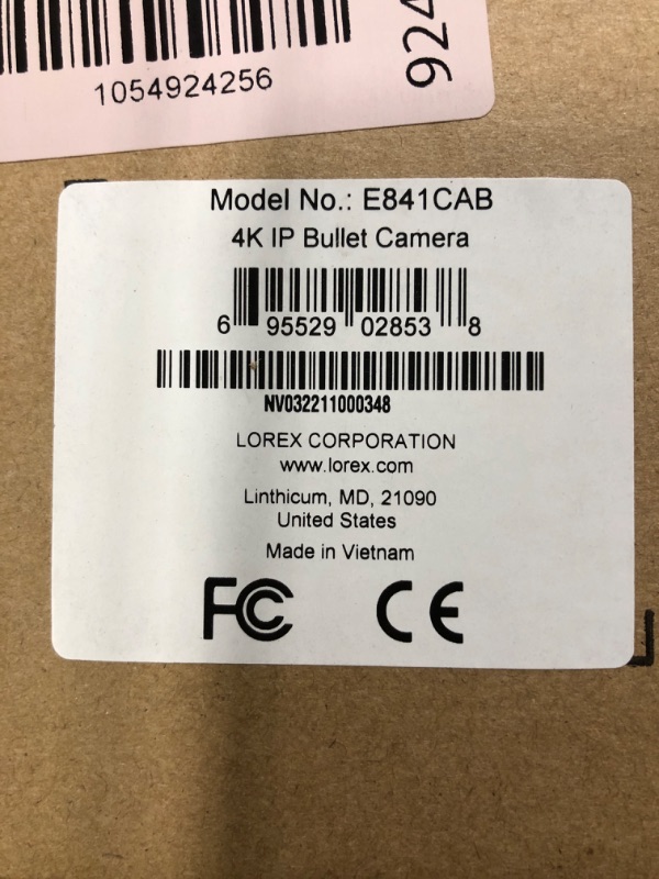 Photo 1 of ** BRAND NEW ITEM** Lorex 4K Metal Bullet Camera – PoE Wired Home Security Add-On Camera - Motion Detection, Color Night Vision, Long Range IR, Weatherproof, Ultra HD Indoor & Outdoor Surveillance Black