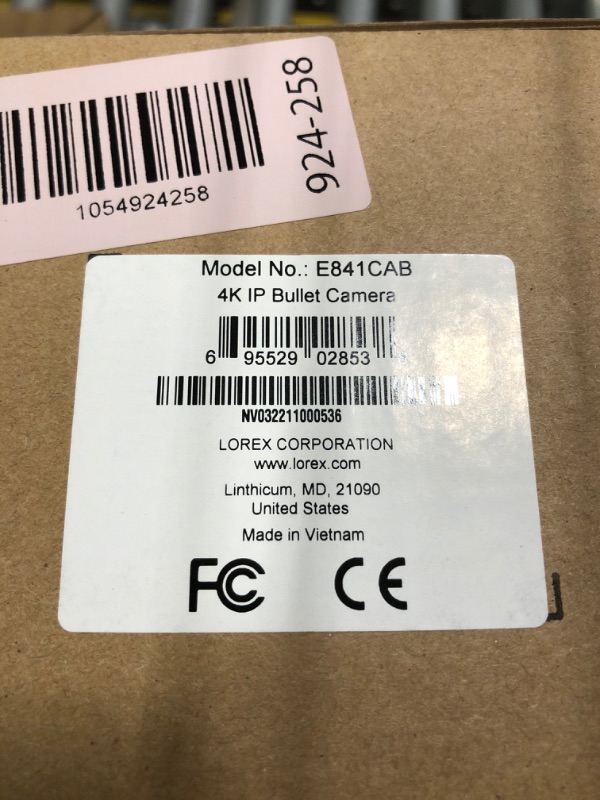 Photo 1 of ** BRAND NEW ITEM** Lorex 4K Metal Bullet Camera – PoE Wired Home Security Add-On Camera - Motion Detection, Color Night Vision, Long Range IR, Weatherproof, Ultra HD Indoor & Outdoor Surveillance Black