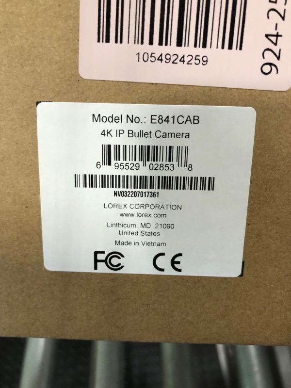 Photo 1 of ** BRAND NEW ITEM** Lorex 4K Metal Bullet Camera – PoE Wired Home Security Add-On Camera - Motion Detection, Color Night Vision, Long Range IR, Weatherproof, Ultra HD Indoor & Outdoor Surveillance Black