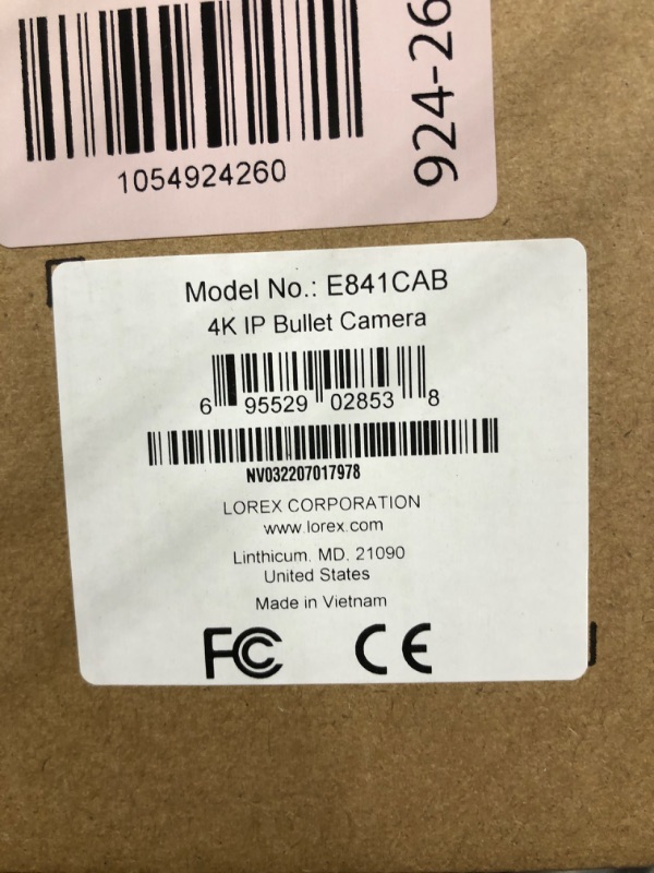 Photo 1 of ** BRAND NEW ITEM** Lorex 4K Metal Bullet Camera – PoE Wired Home Security Add-On Camera - Motion Detection, Color Night Vision, Long Range IR, Weatherproof, Ultra HD Indoor & Outdoor Surveillance Black