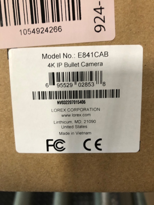 Photo 1 of ** BRAND NEW ITEM** Lorex 4K Metal Bullet Camera – PoE Wired Home Security Add-On Camera - Motion Detection, Color Night Vision, Long Range IR, Weatherproof, Ultra HD Indoor & Outdoor Surveillance Black