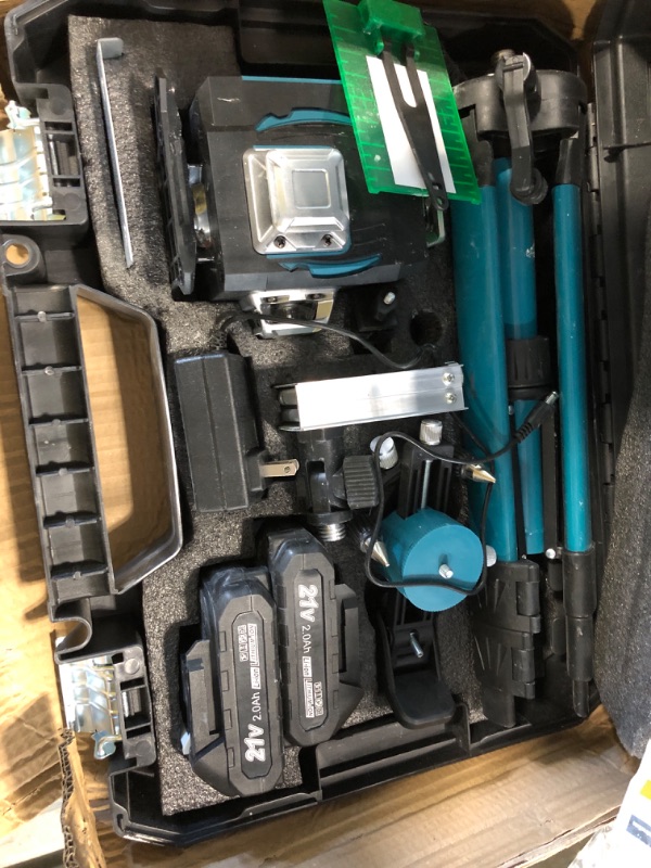 Photo 1 of ** VERY USED** 4x360° 16 Lines Laser Level with Remote&APP Control, Rechargeable Green Laser Cross Line Lazer with Tripod, Magnetic Bracket?4D Level Laser Tool for Construction, Picture Hanging, Home Renovation