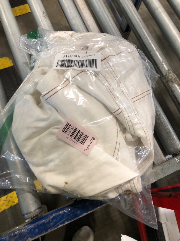 Photo 1 of ** USED** chouyatou Women's Adjustable Strap Midi Long Denim Dress 2025 Button Down A-Line Swing Flowy Jean Dress (Medium, Off White)