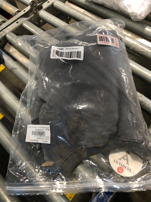 Photo 1 of ** ONLY SUETER** ANRABESS Women 2 Piece Outfits Sweat Shorts Sets 2025 Oversized Casual Lounge Matching Set Sweatsuit Tracksuit Fall Clothes Dark Grey Medium