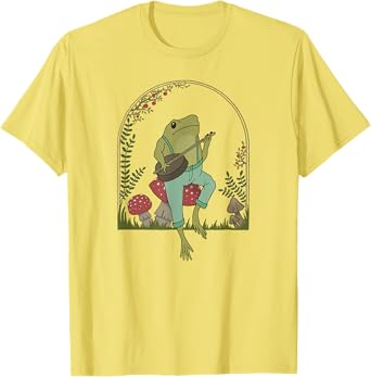 Photo 1 of ** USED** Cottagecore Aesthetic Frog Mushroom Forager Toad Men Women T-Shirt size L