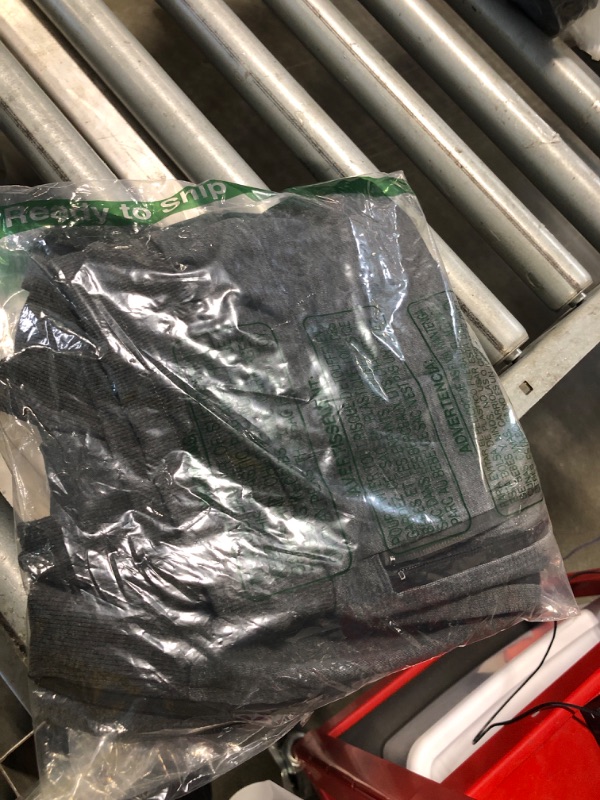 Photo 1 of ** VERY USED** FIRSTGYM Mens Joggers Sweatpants Slim Fit Workout Training Thigh Mesh Gym Jogger Pants with Zipper Pockets Dark Grey size L